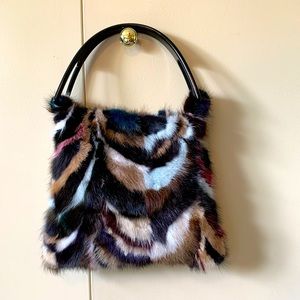 Berkeley Cashmere Fur Collection Camo Mink Bag